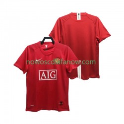 Koszulka Manchester United Premier League 2007 Retro Męska Domowy Komplet 2008 Krótkie Rękawy