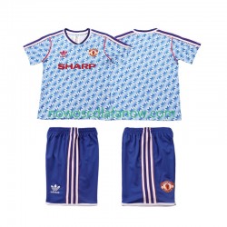 Koszulka Manchester United 1990 1992 Retro Dziecięca Wyjazdowy Komplet Krótkie Rękawy