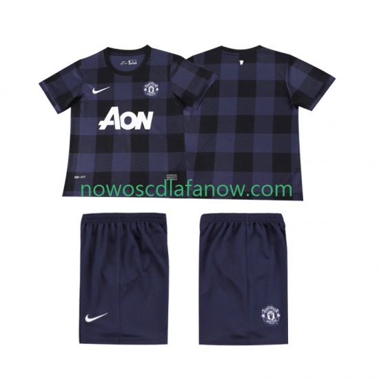 Koszulka Manchester United 2013 2014 Retro Dziecięca Wyjazdowy Komplet Krótkie Rękawy