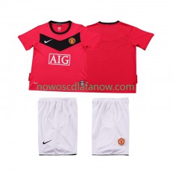 Koszulka Manchester United 2009 Retro Dziecięca Domowy Komplet 2010 Krótkie Rękawy