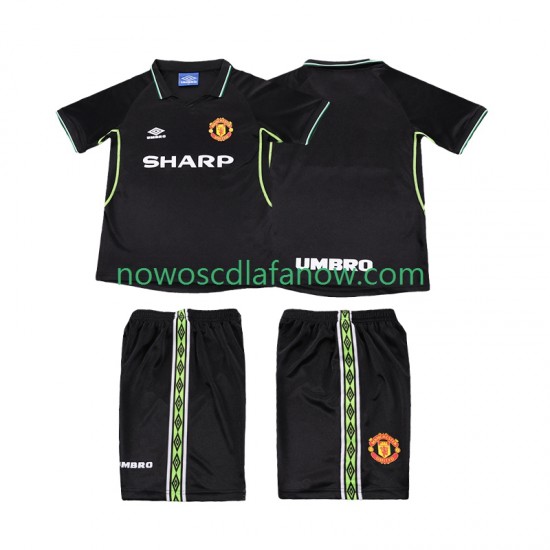 Koszulka Manchester United Retro Dziecięca Trzeci Komplet 1998 1999 Krótkie Rękawy