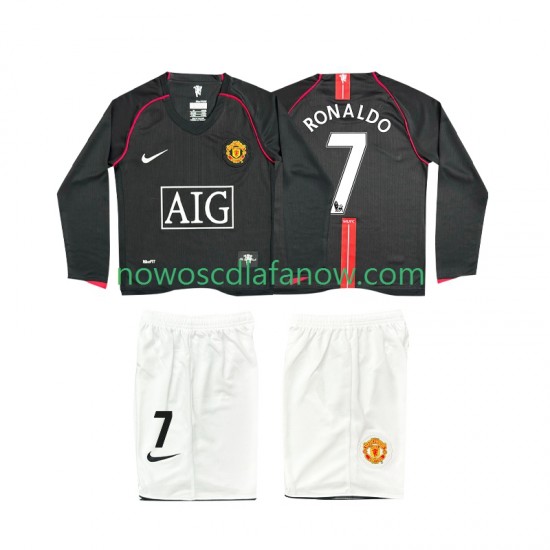 Koszulka Manchester United Ronaldo 7 2007 Retro Dziecięca Wyjazdowy Komplet 2008 Długie Rękawy
