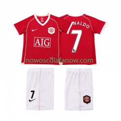Koszulka Manchester United Ronaldo 7 2007 Retro Dziecięca Domowy Komplet 2006 Krótkie Rękawy