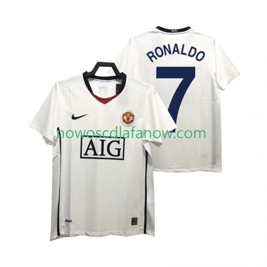 Koszulka Manchester United Ronaldo 7 Premier League 2009 Retro Męska Wyjazdowy Komplet 2008 Krótkie Rękawy