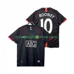 Koszulka Manchester United Rooney 10 2007 Retro Męska Wyjazdowy Komplet 2008 Krótkie Rękawy