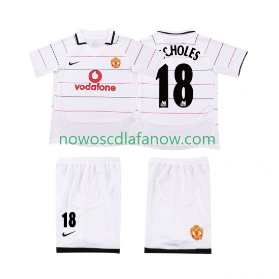 Koszulka Manchester United SCHOLES 18 2003 Retro Dziecięca Trzeci Komplet 2006 Krótkie Rękawy