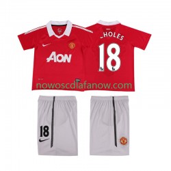 Koszulka Manchester United SCHOLES 18 Retro Dziecięca Domowy Komplet 2011 2010 Krótkie Rękawy