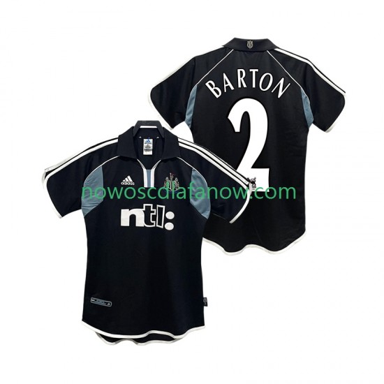 Koszulka Newcastle United BARTON 2 2000 2001 Retro Męska Wyjazdowy Komplet Krótkie Rękawy