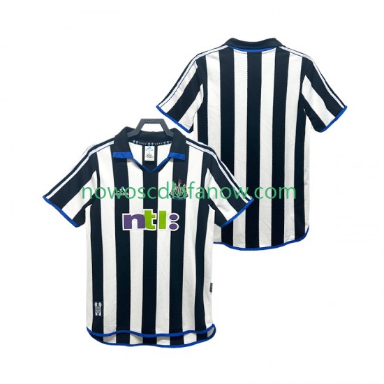 Koszulka Newcastle United 2000 2001 Retro Męska Domowy Komplet Krótkie Rękawy