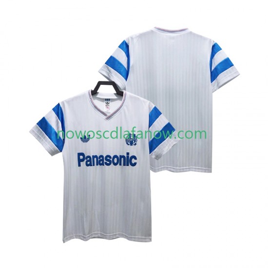 Koszulka Olympique Marsylia 1990 Retro Męska Domowy Komplet Krótkie Rękawy