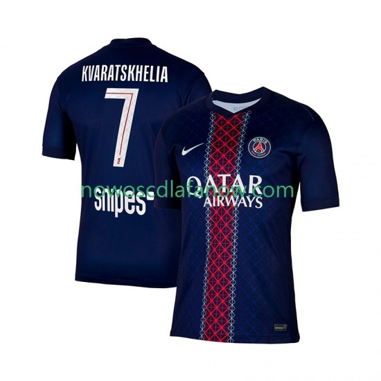 Koszulka Paris Saint-Germain Khvicha Kvaratskhelia 7 Męska Domowy Komplet 2025-2026 Krótkie Rękawy