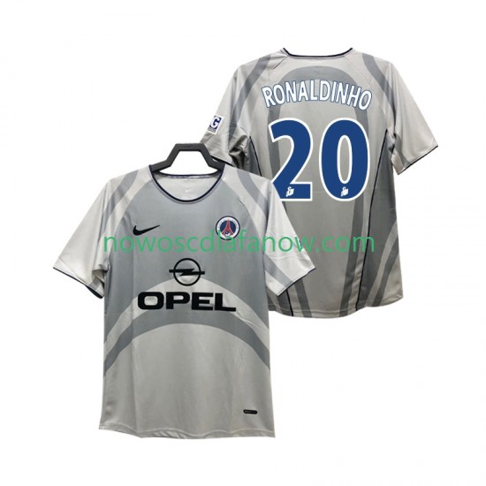 Koszulka Paris Saint-Germain RONALDINHO 20 2001 Retro Męska Wyjazdowy Komplet 2002 Krótkie Rękawy