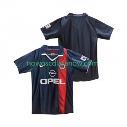 Koszulka Paris Saint-Germain 2001 Retro Męska Domowy Komplet 2002 Krótkie Rękawy