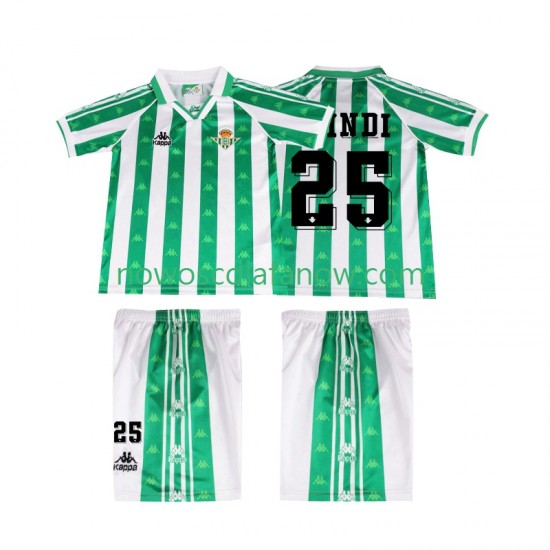 Koszulka Real Betis FINIDI 25 1996 1997 Retro Dziecięca Domowy Komplet Krótkie Rękawy