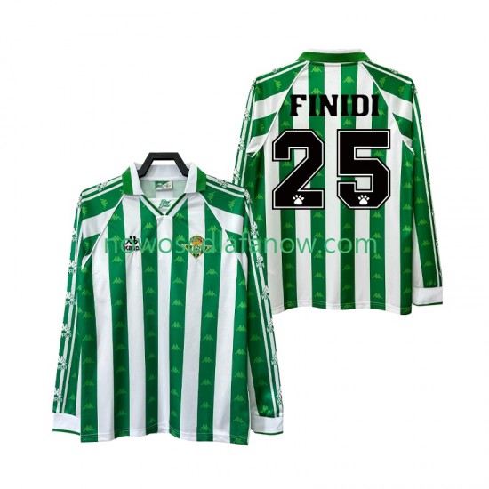Koszulka Real Betis FINIDI 25 1996 1997 Retro Męska Domowy Komplet Długie Rękawy
