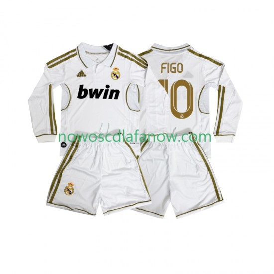 Koszulka Real Madryt FIGO 10 2012 Retro Dziecięca Domowy Komplet 2011 Długie Rękawy