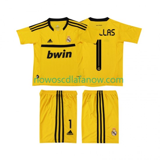 Koszulka Real Madryt CASILLAS 1 2012 Bramkarskie Retro Dziecięca Domowy Komplet 2011 Krótkie Rękawy