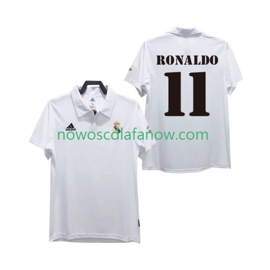Koszulka Real Madryt RONALDO 11 2003 Retro Męska Domowy Komplet 2002 Krótkie Rękawy