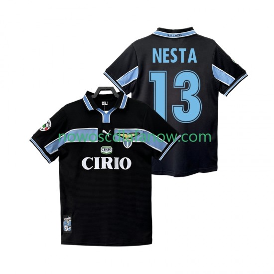 Koszulka SS Lazio NESTA 13 Retro Męska Wyjazdowy Komplet 1998 1999 Krótkie Rękawy