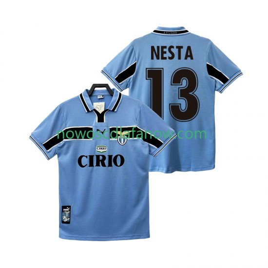 Koszulka SS Lazio NESTA 13 Retro Męska Domowy Komplet 1998 1999 Krótkie Rękawy