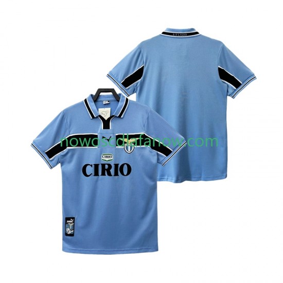 Koszulka SS Lazio Retro Męska Domowy Komplet 1998 1999 Krótkie Rękawy
