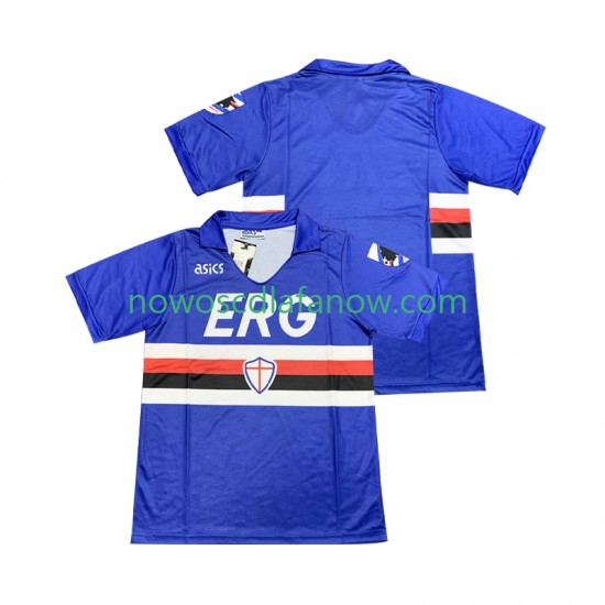 Koszulka Sampdoria 1990 1991 Retro Męska Domowy Komplet Krótkie Rękawy