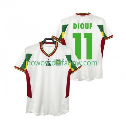 Koszulka Reprezentacja Senegalu DIOUF 11 Retro Męska Domowy Komplet 2002 Krótkie Rękawy