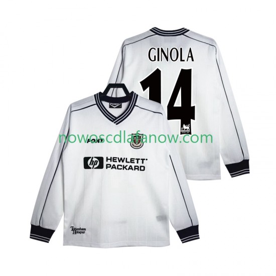 Koszulka Tottenham Hotspur GINOLA 14 1997 Retro Męska Domowy Komplet 1999 Długie Rękawy