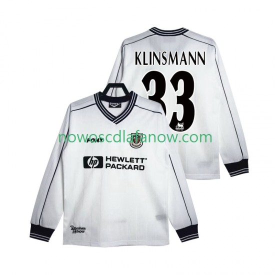 Koszulka Tottenham Hotspur KLINSMANN 33 1997 Retro Męska Domowy Komplet 1999 Długie Rękawy
