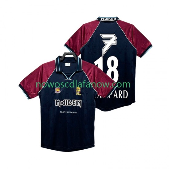 Koszulka West Ham United LAMPARD 18 Iron Maiden Retro Męska Domowy Komplet 1999 Krótkie Rękawy