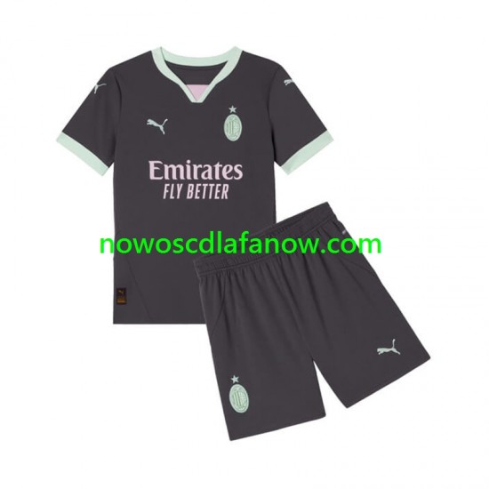 Koszulka AC Milan Dziecięca Trzeci Komplet 2024-2025 Krótkie Rękawy