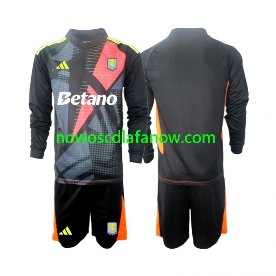 Koszulka Aston Villa Bramkarskie Dziecięca Domowy Komplet 2024-2025 Długie Rękawy