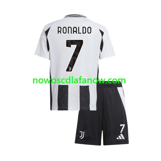 Koszulka Juventus Cristiano Ronaldo 7 Dziecięca Domowy Komplet 2024-2025 Krótkie Rękawy