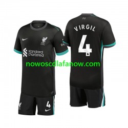 Koszulka Liverpool Virgil 4 Dziecięca Wyjazdowy Komplet 2024-2025 Krótkie Rękawy