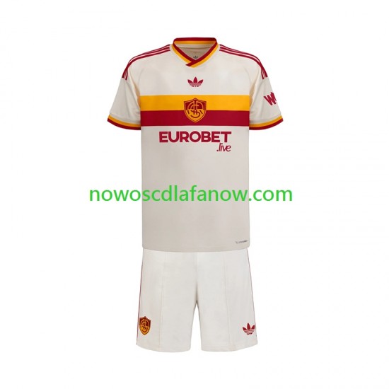 Koszulka AS Roma Dziecięca Wyjazdowy Komplet 2026-2027 Krótkie Rękawy