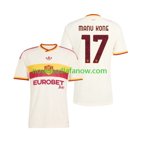 Koszulka AS Roma Manu Kone 17 Męska Wyjazdowy Komplet 2026-2027 Krótkie Rękawy