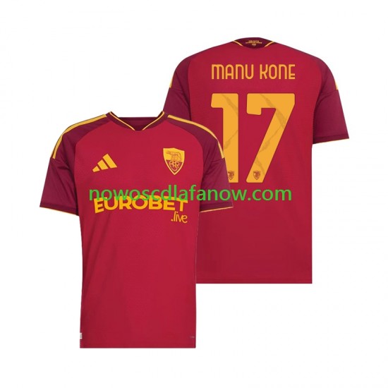 Koszulka AS Roma Manu Kone 17 Męska Domowy Komplet 2026-2027 Krótkie Rękawy