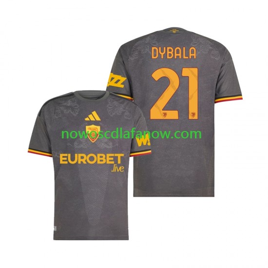 Koszulka AS Roma Paulo Dybala 21 Męska Trzeci Komplet 2026-2027 Krótkie Rękawy