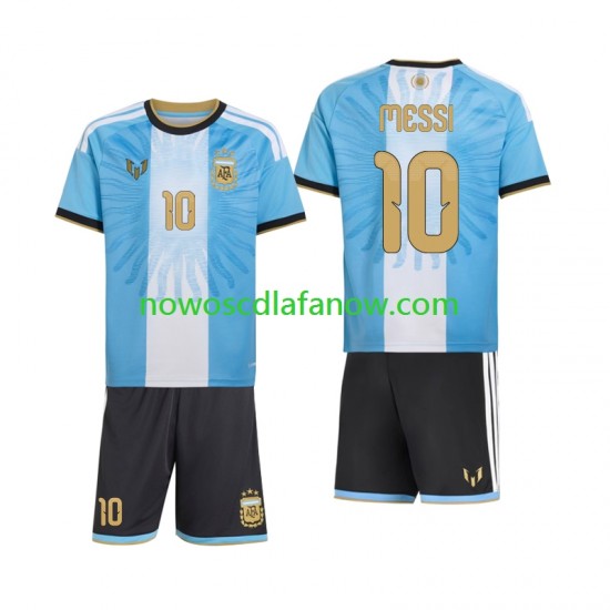 Koszulka Reprezentacja Argentyny Lionel Messi 10 Special Dziecięca Domowy Komplet 2026-2027 Krótkie Rękawy