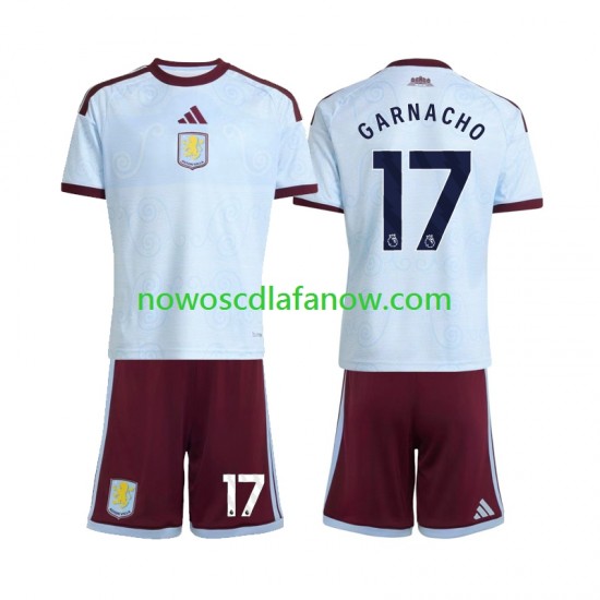 Koszulka Aston Villa Alejandro Garnacho 17 Dziecięca Trzeci Komplet 2026-2027 Krótkie Rękawy