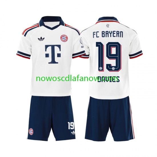 Koszulka Bayern Monachium Alphonso Davies 19 Dziecięca Wyjazdowy Komplet 2026-2027 Krótkie Rękawy