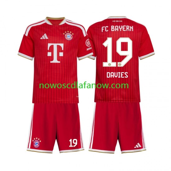 Koszulka Bayern Monachium Alphonso Davies 19 Dziecięca Domowy Komplet 2026-2027 Krótkie Rękawy