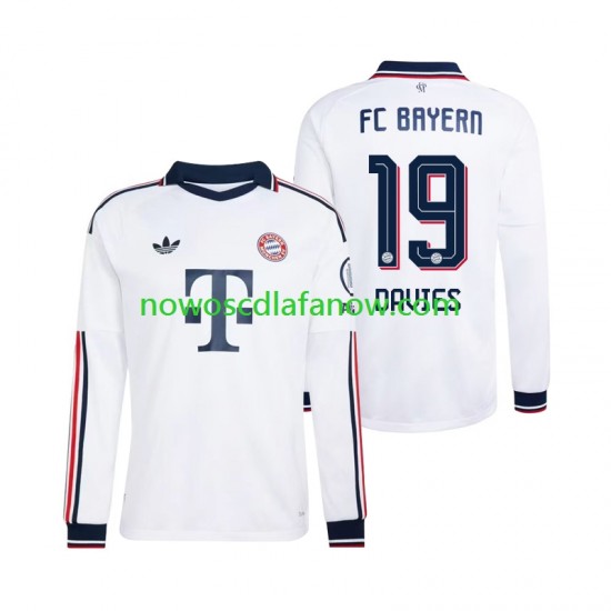 Koszulka Bayern Monachium Alphonso Davies 19 Męska Wyjazdowy Komplet 2026-2027 Długie Rękawy