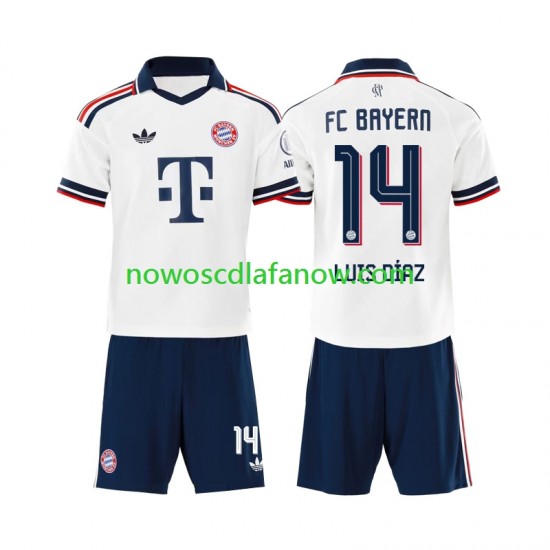 Koszulka Bayern Monachium Luis Diaz 14 Dziecięca Wyjazdowy Komplet 2026-2027 Krótkie Rękawy