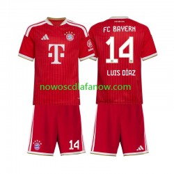Koszulka Bayern Monachium Luis Diaz 14 Dziecięca Domowy Komplet 2026-2027 Krótkie Rękawy