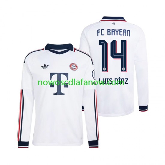 Koszulka Bayern Monachium Luis Diaz 14 Męska Wyjazdowy Komplet 2026-2027 Długie Rękawy