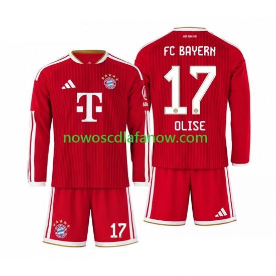 Koszulka Bayern Monachium Michael Olise 17 Dziecięca Domowy Komplet 2026-2027 Długie Rękawy