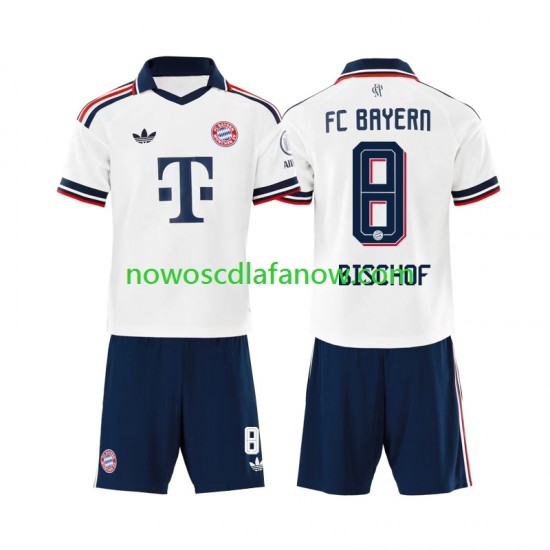 Koszulka Bayern Monachium Tom Bischof 8 Dziecięca Wyjazdowy Komplet 2026-2027 Krótkie Rękawy