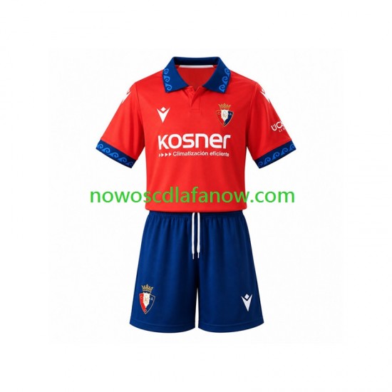 Koszulka CA Osasuna Dziecięca Domowy Komplet 2026-2027 Krótkie Rękawy