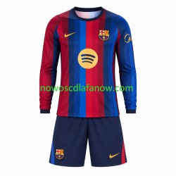 Koszulka FC Barcelona Dziecięca Domowy Komplet 2026-2027 Długie Rękawy